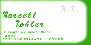 marcell kohler business card